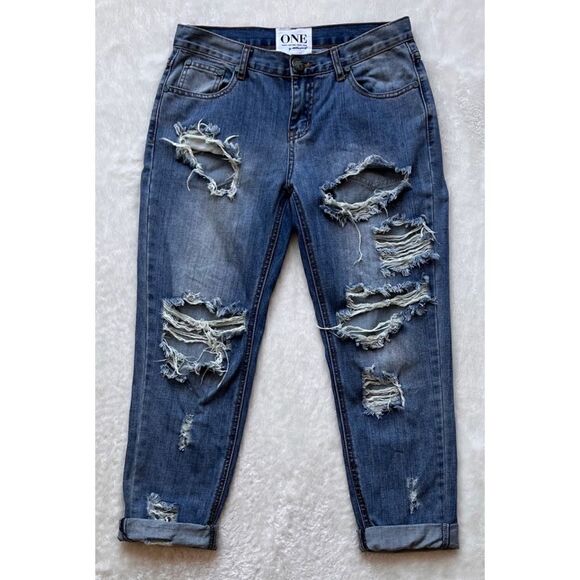 One Teaspoon Awesome Baggies Low Waist Medium Rise Relaxed Leg Tapered Cuffed - Picture 12 of 15